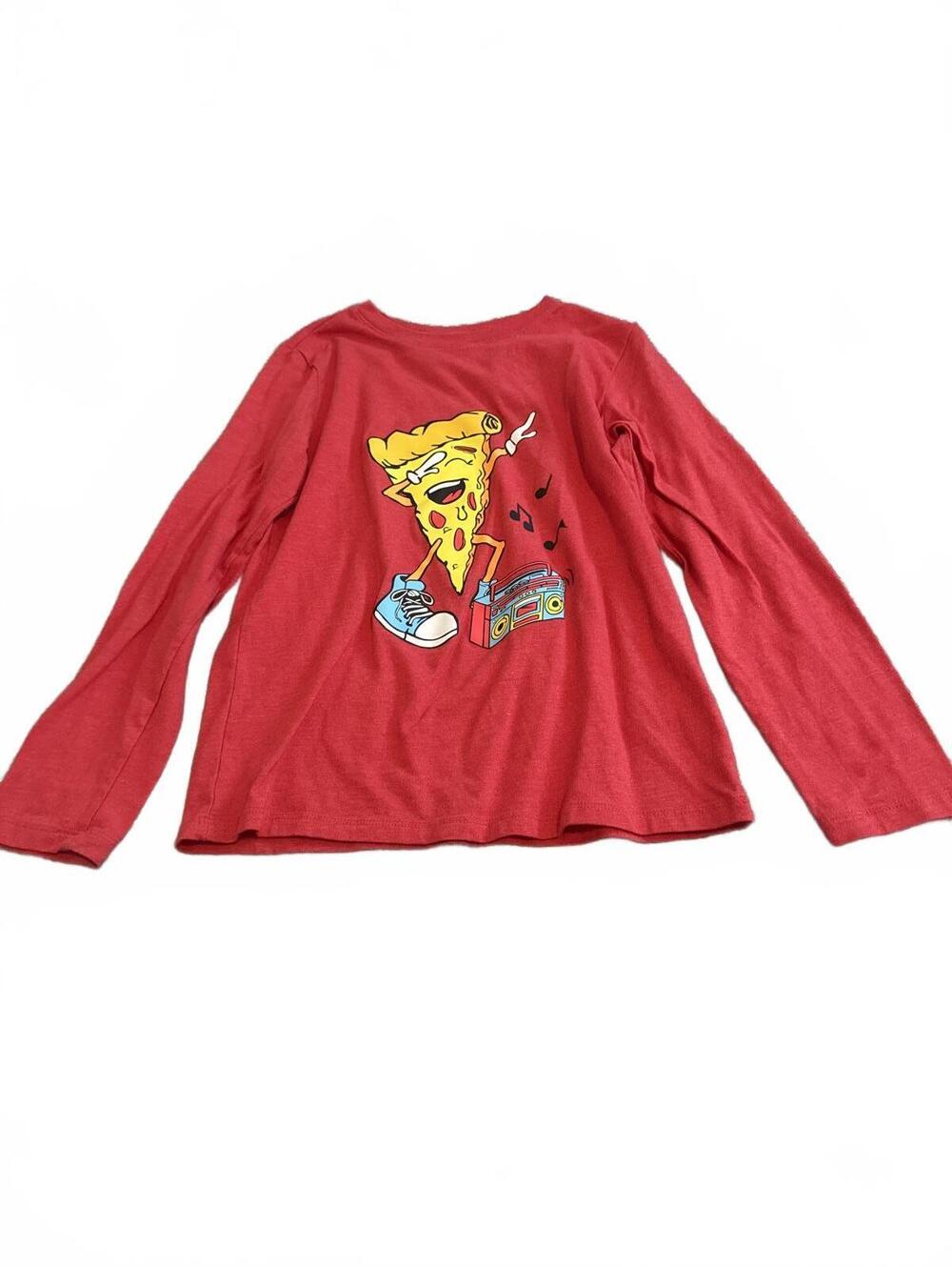 Cat & Jack Boys Long Sleeve Red Graphic Tee M 8/10